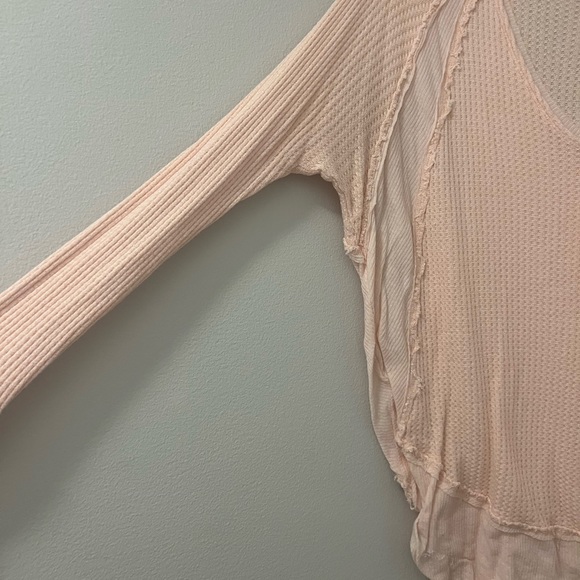 Free People waffle thin ribbed sweater - Picture 3 of 5